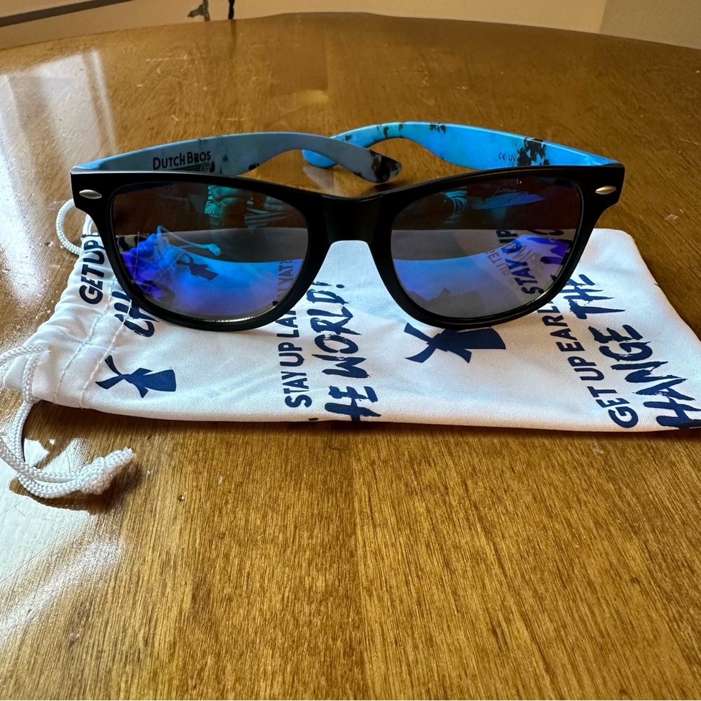 Dutch Bros Black and Blue Sunglasses
